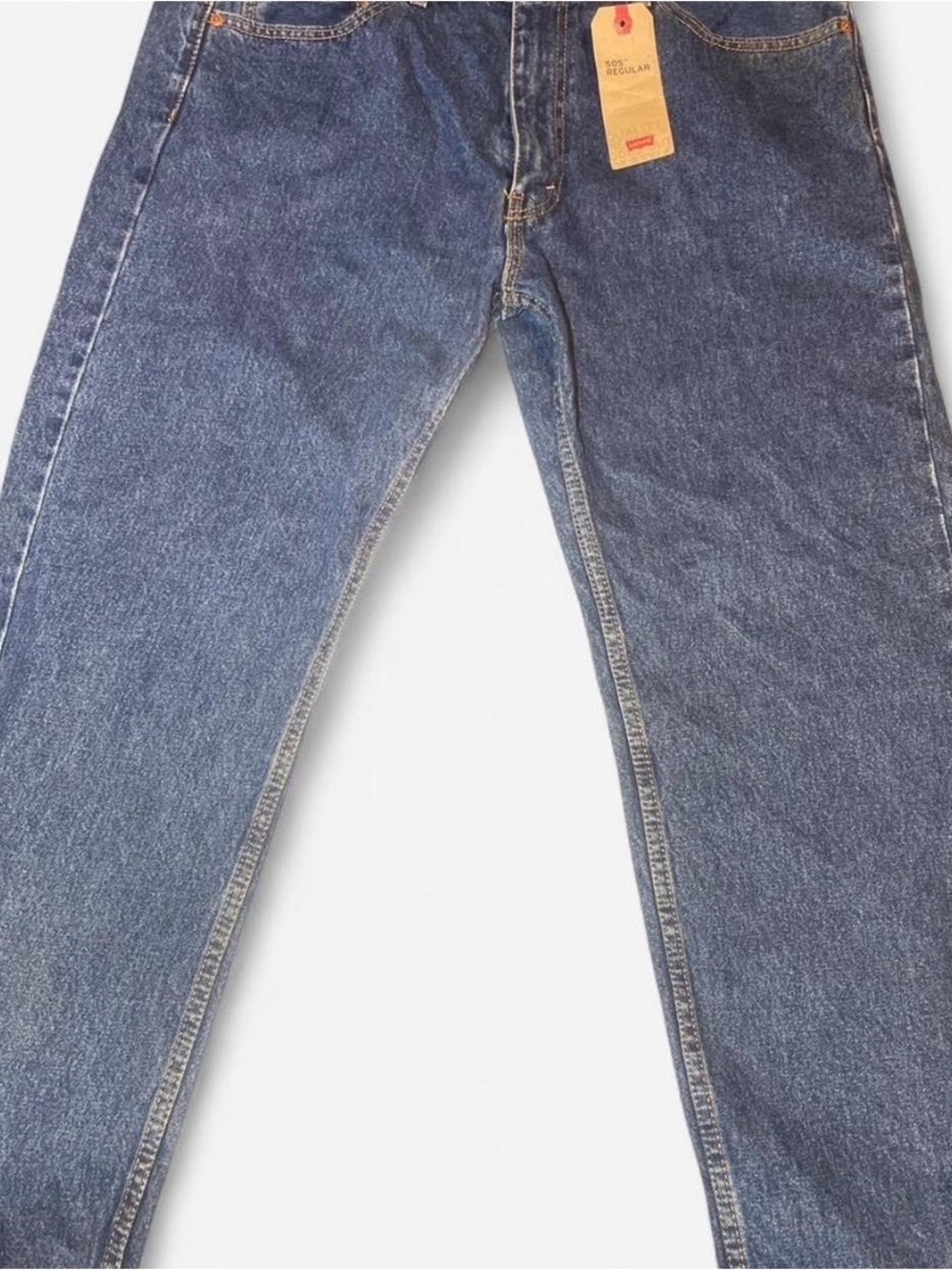 Men's Straight Fit Denim Jeans in Dark Blue